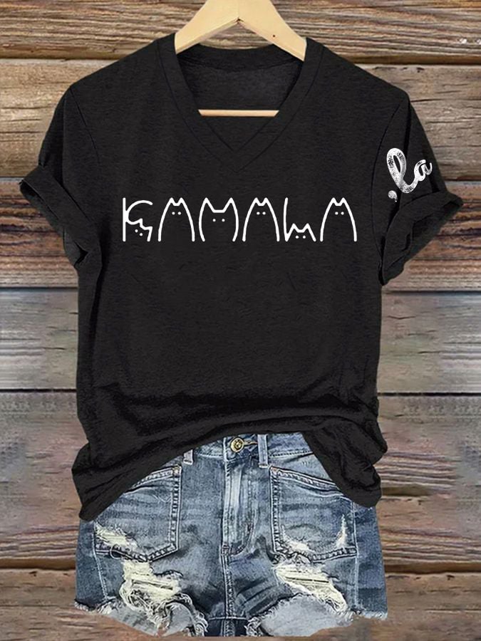 Women's La  kamala Printed Short-Sleeved T-Shirt