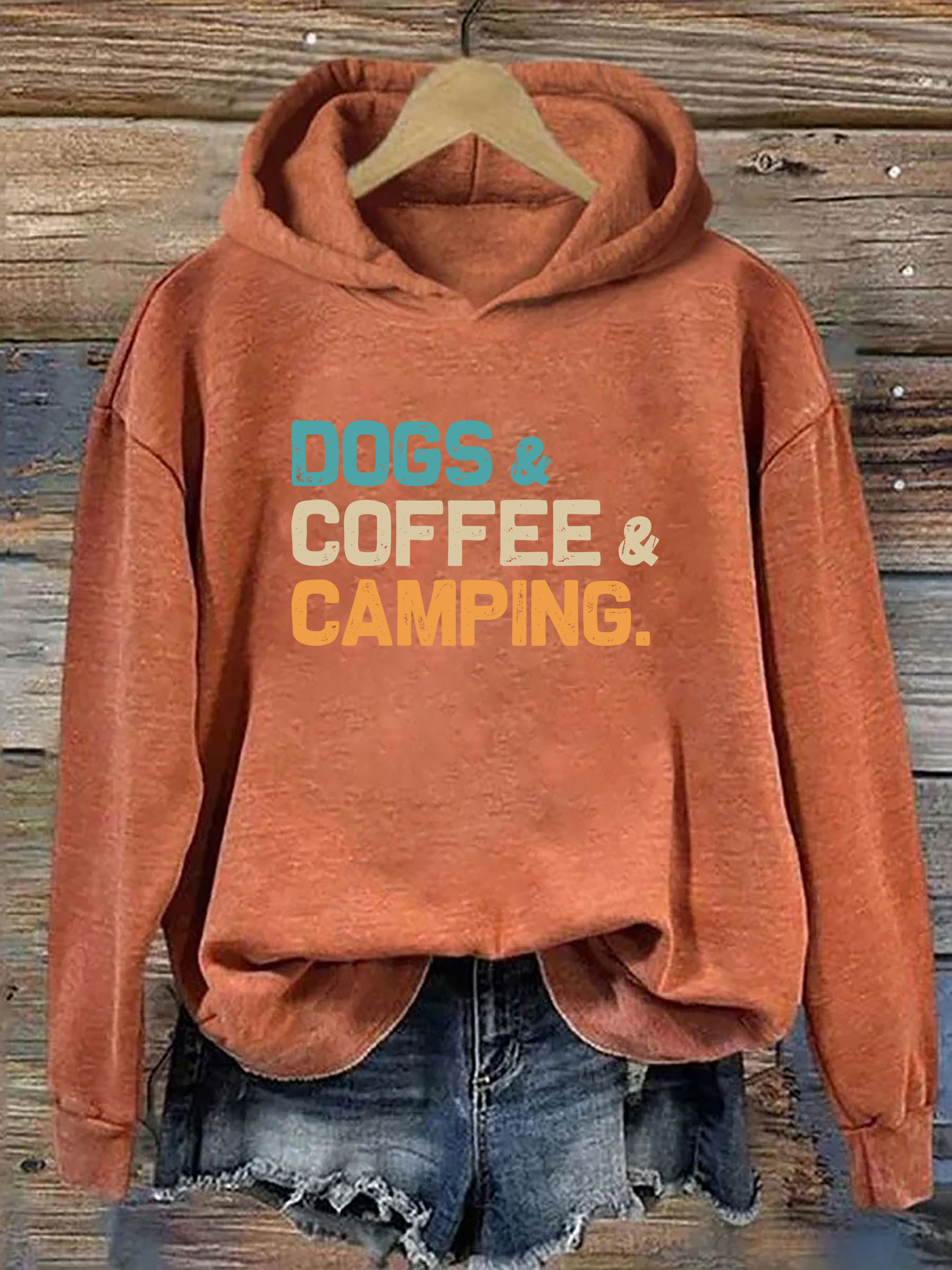 Dogs Coffee Camping Hoodie