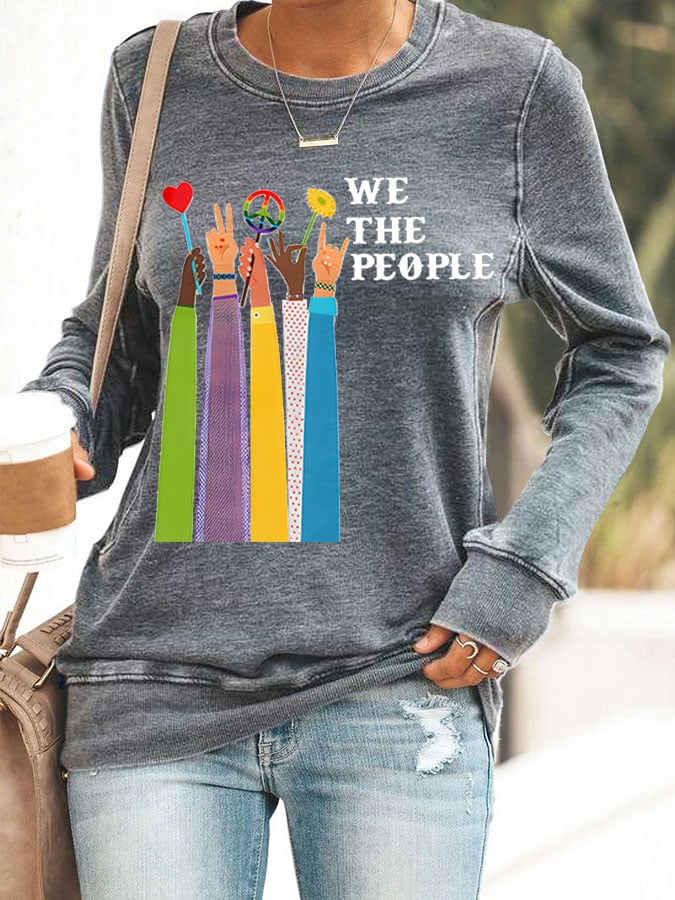 Women'S We The People Peace Printed Casual Sweatshirt