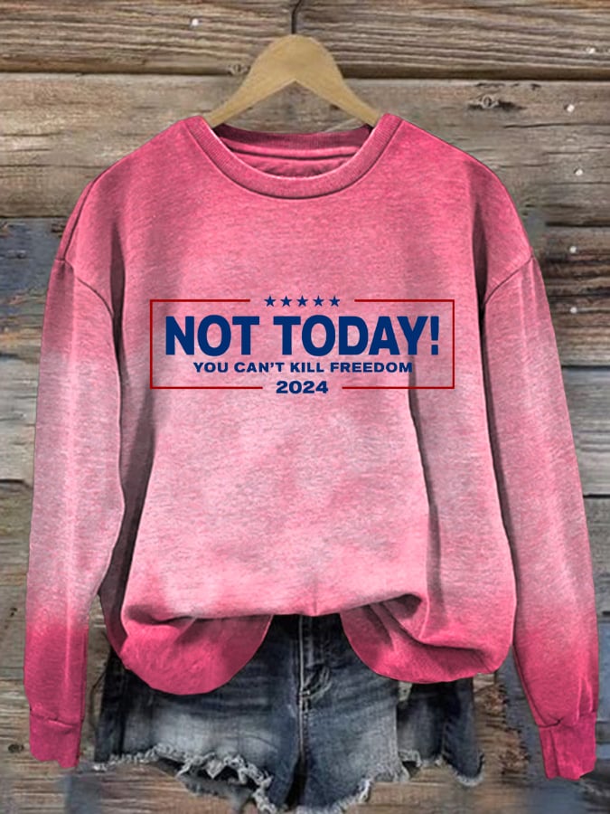 Women's Not Today Casual Printed Sweatshirt