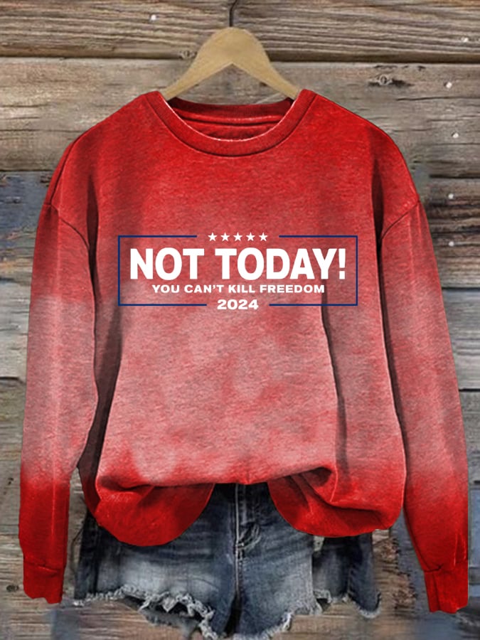 Women's Not Today Casual Printed Sweatshirt