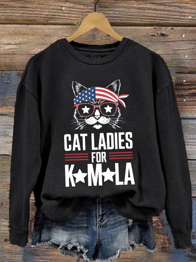 Women's cat ladies for La sweatshirt