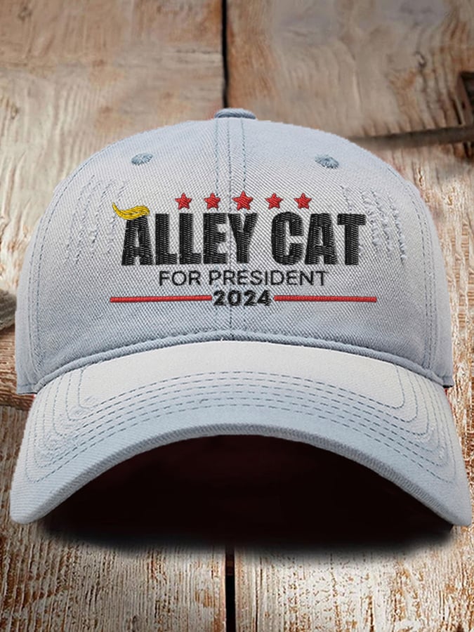 Alley Cat For President Baseball Cap