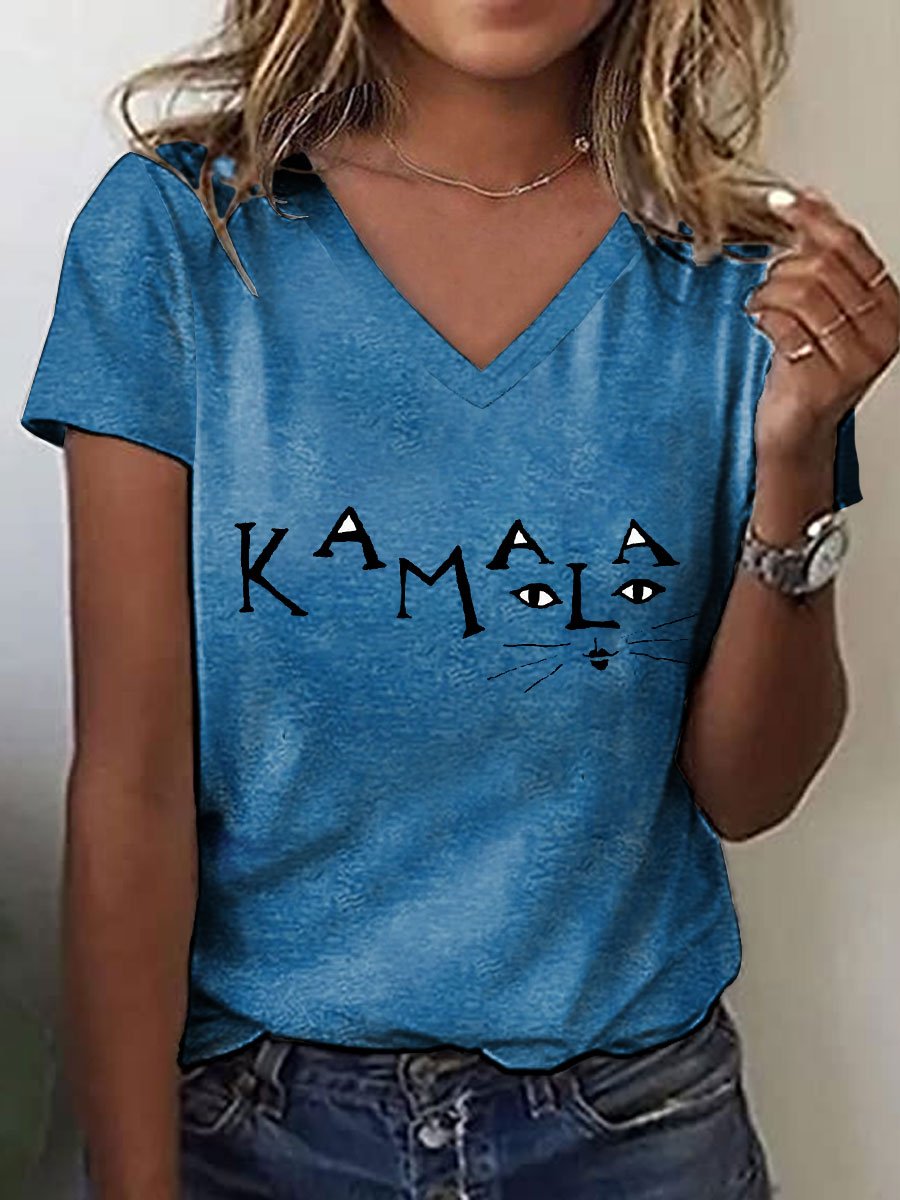 Women's Cat Comma La Print T-Shirt