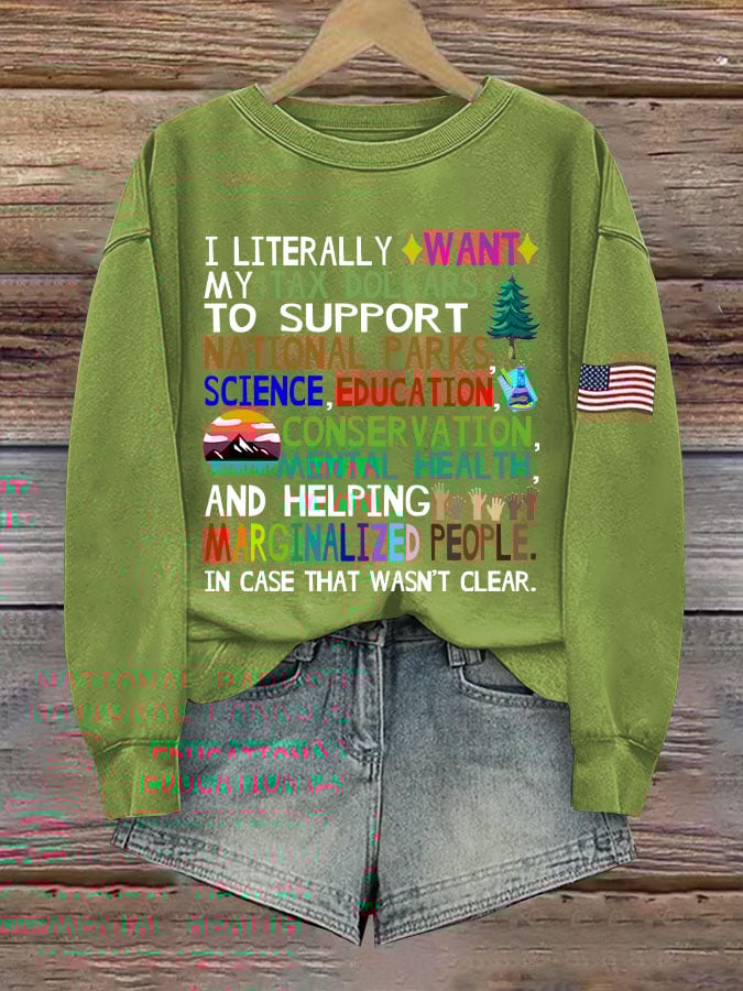 Women's Support National Parks Printed Sweatshirt