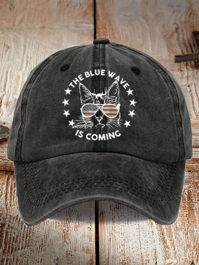 Unisex The Blue Wave Is Coming Print Baseball Cap