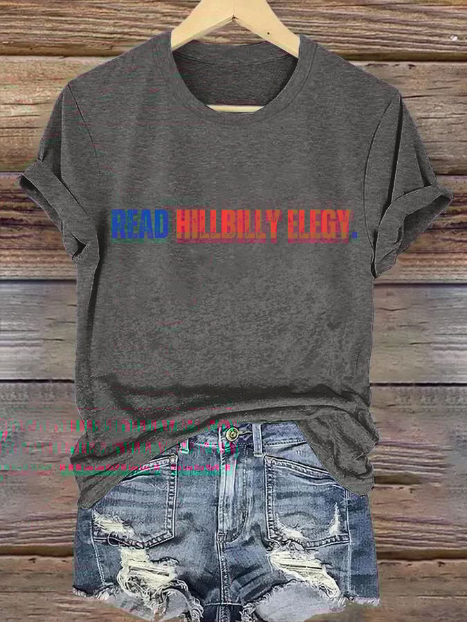 Retro Read Hillbilly Elegy Print T-Shirt