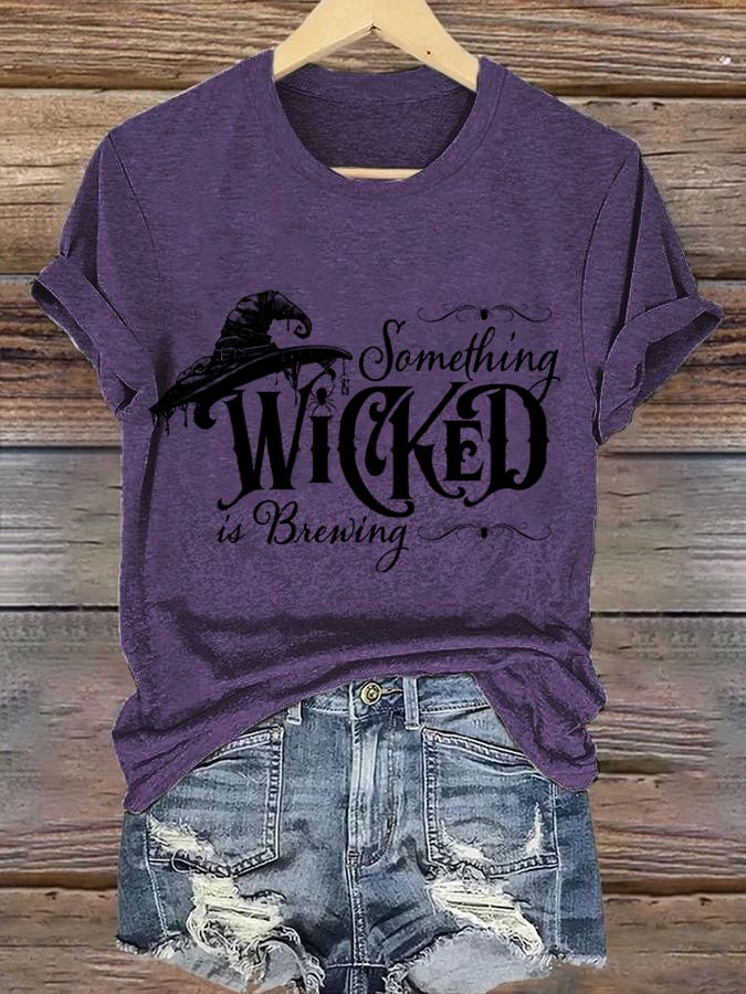 Women's Halloween Print Casual T-Shirt