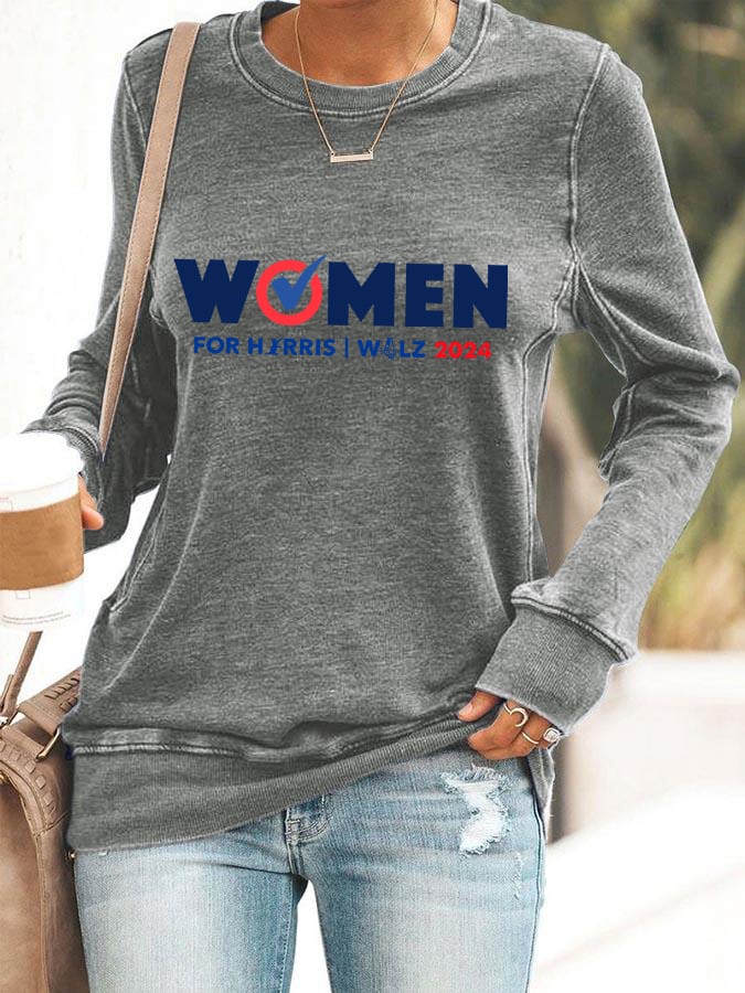 Women's woman for 2024 printed sweatshirt