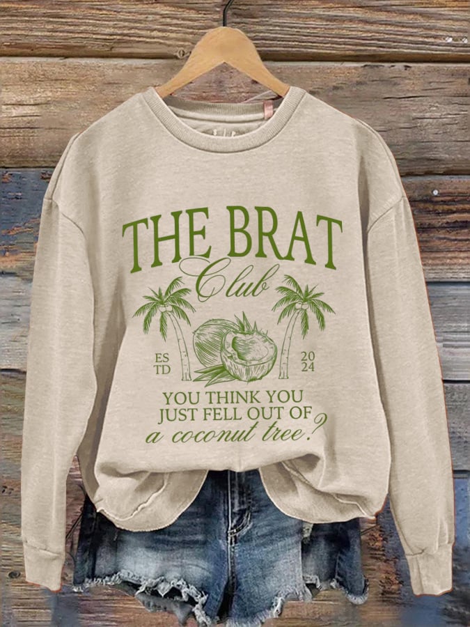 Women's Coconut Club Print Sweatshirt