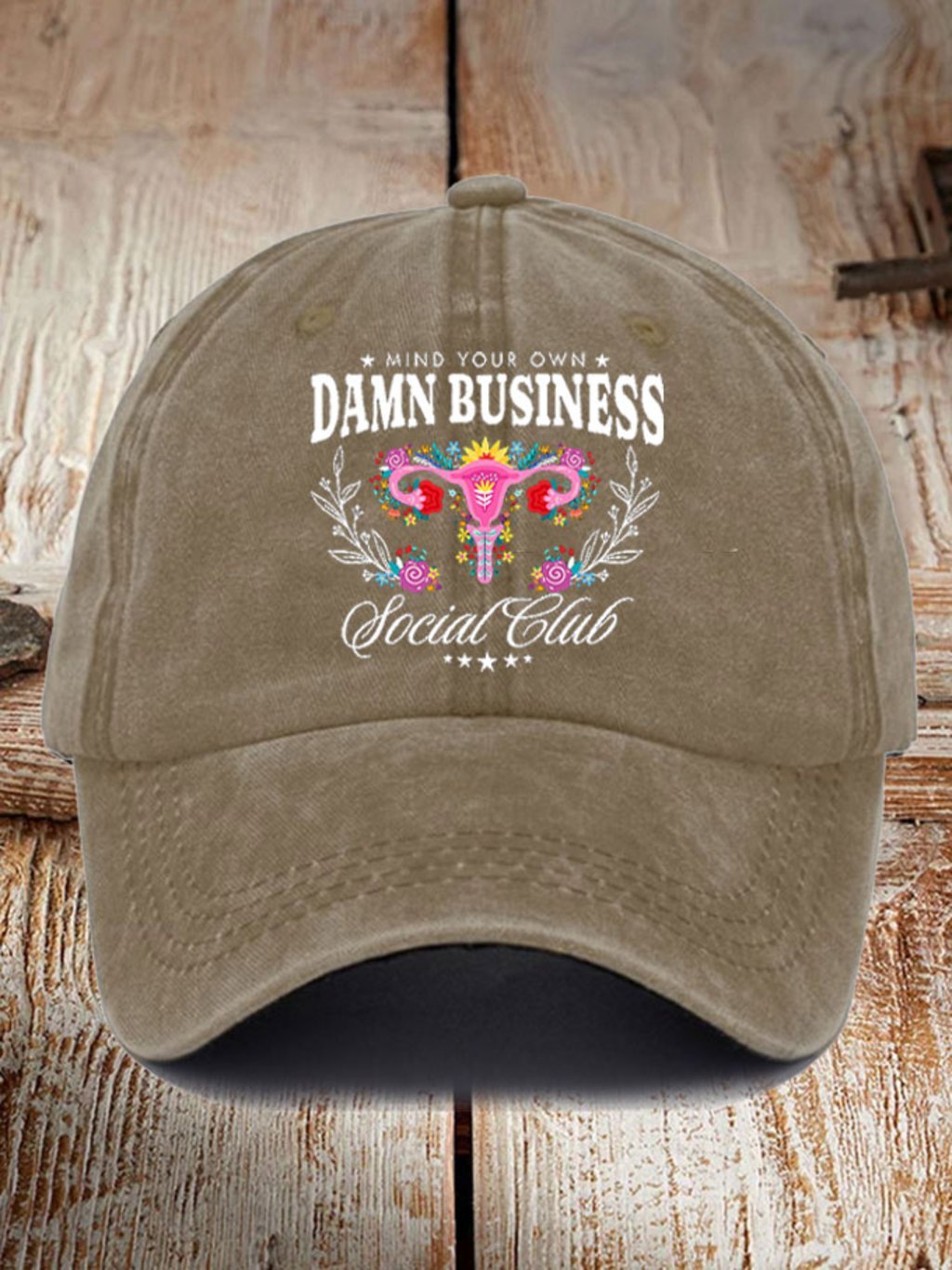 Unisex Mind Your Own Damn Business Social Club Feminist Printed Hat