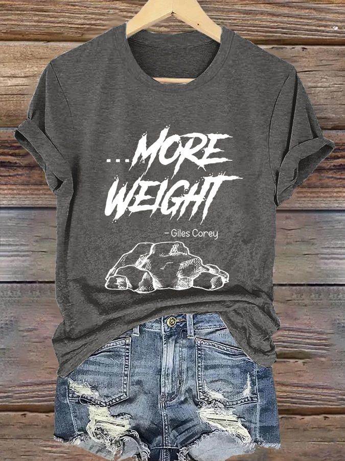 Retro Halloween Giles Corey More Weight Print T-Shirt