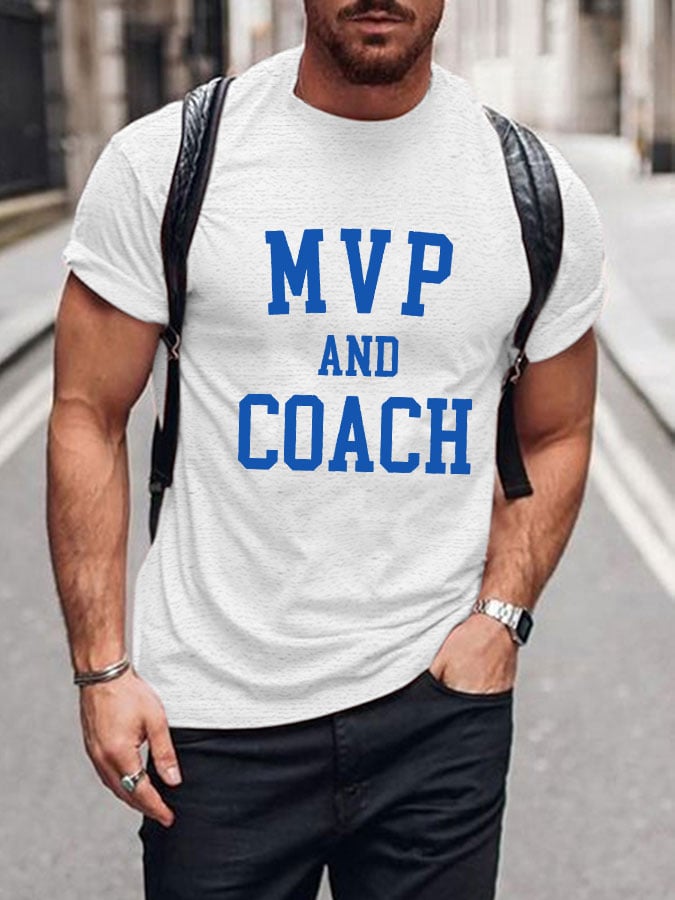 Men's MVP AND COACH printed T-shirt