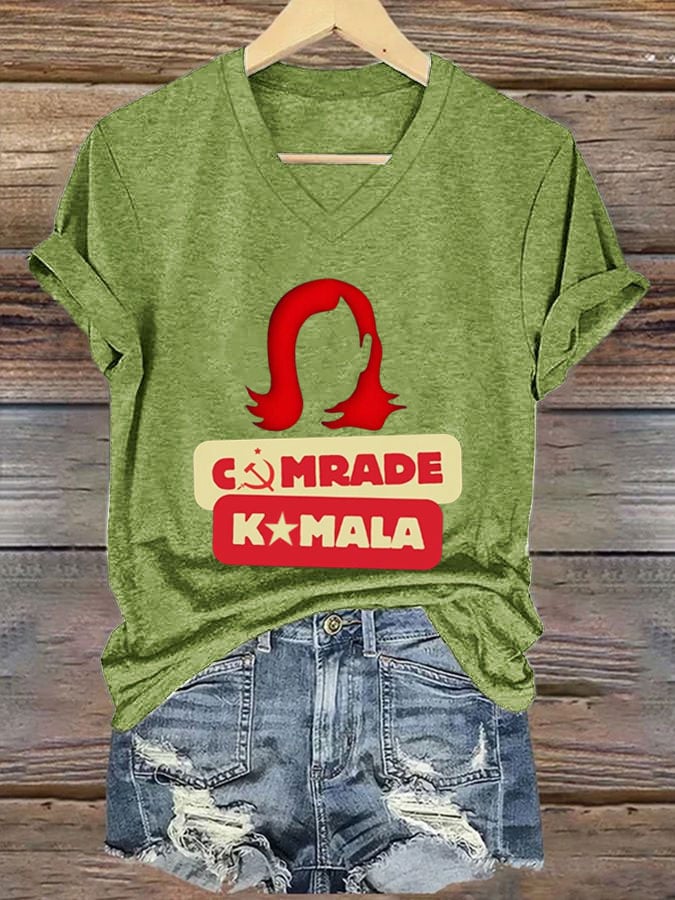 Women's Comrade Kmala Print Casual T-Shirt