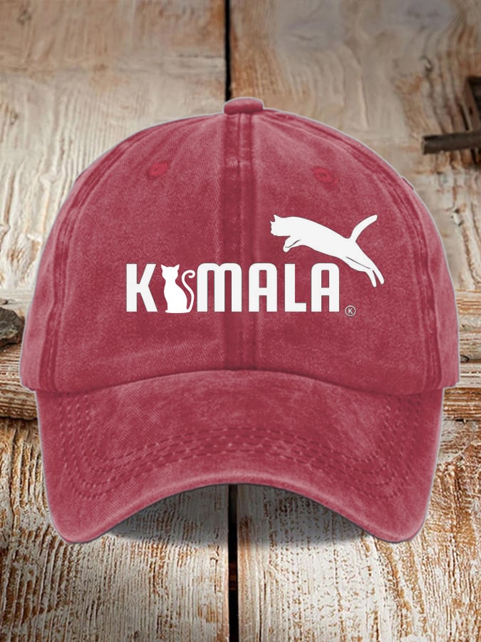 Unisex scab printed washed distressed hat