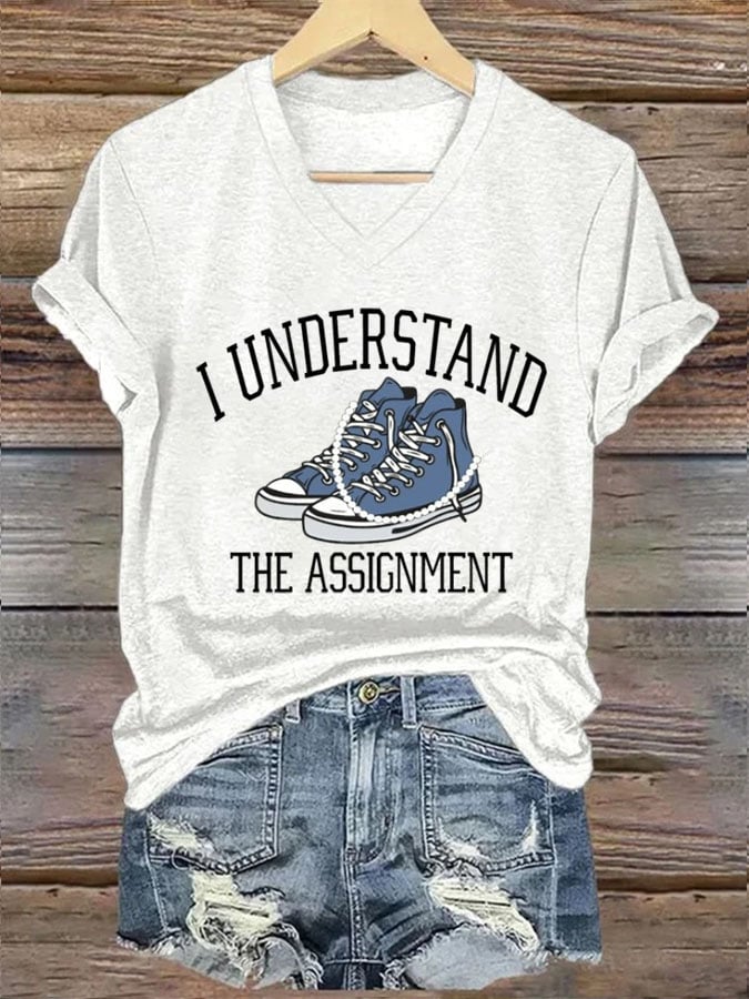 Women's La I Understand The Assignment Printed Short-Sleeved T-Shirt