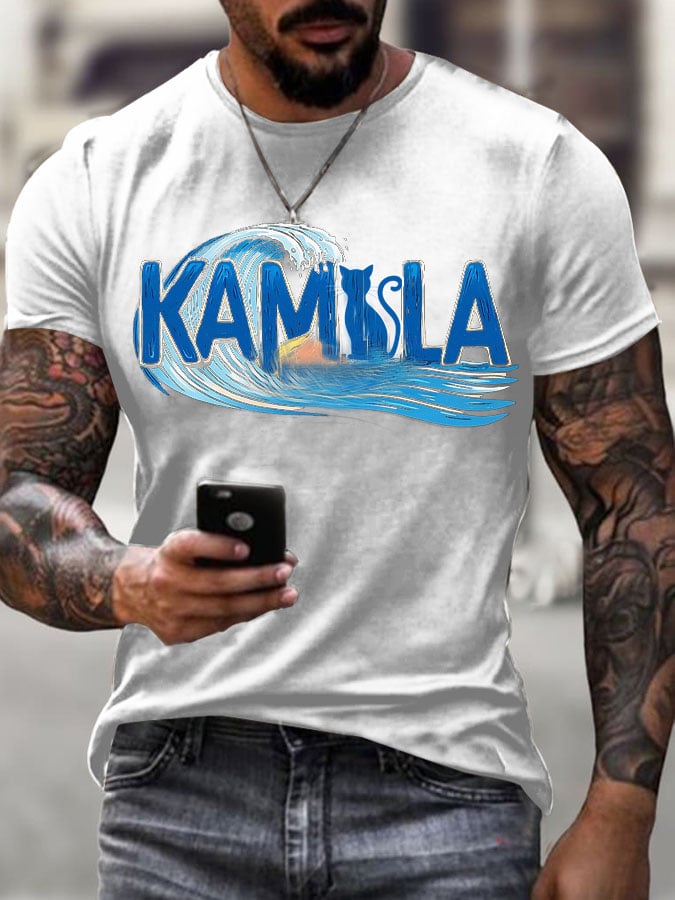 Men's flag comma la cotton short sleeve t-shirt