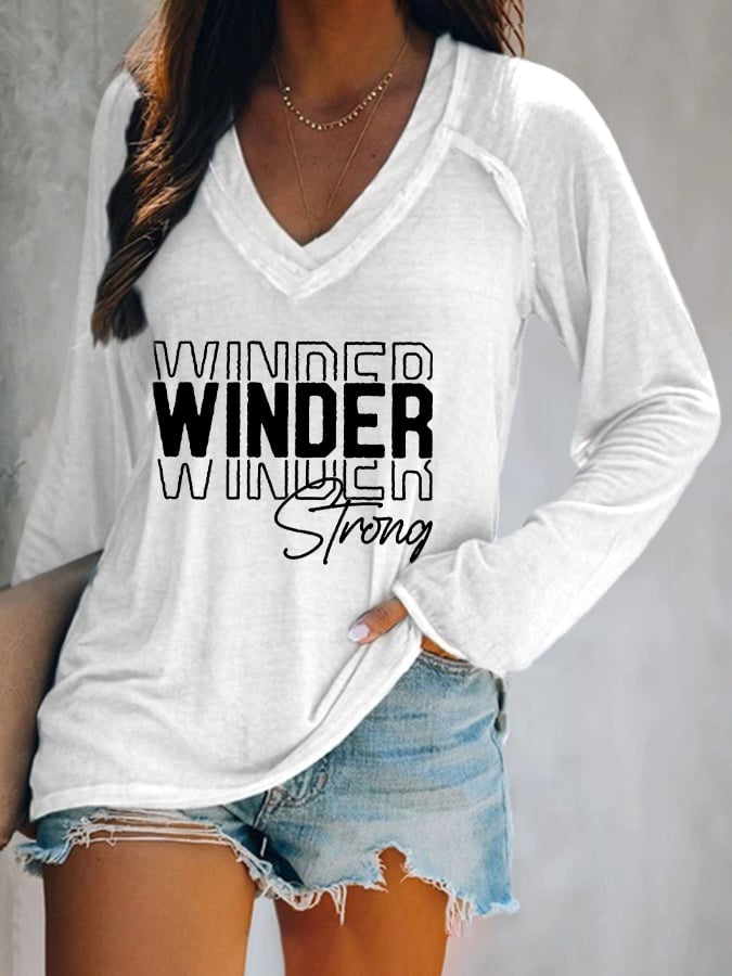 Women's Winder Strong Printed Long Sleeve T-Shirt