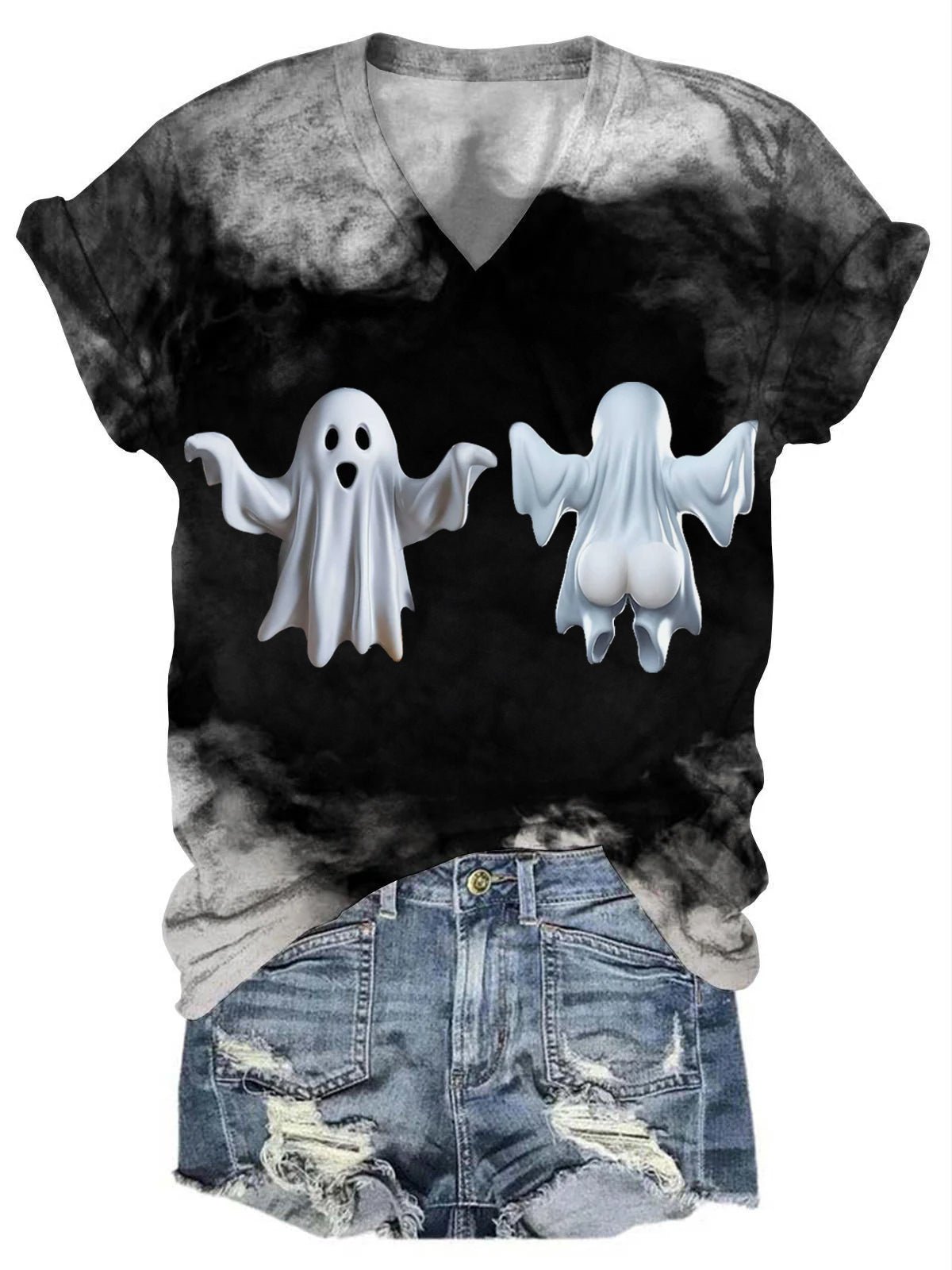 Women'S Halloween Fun Ghost T-Shirt