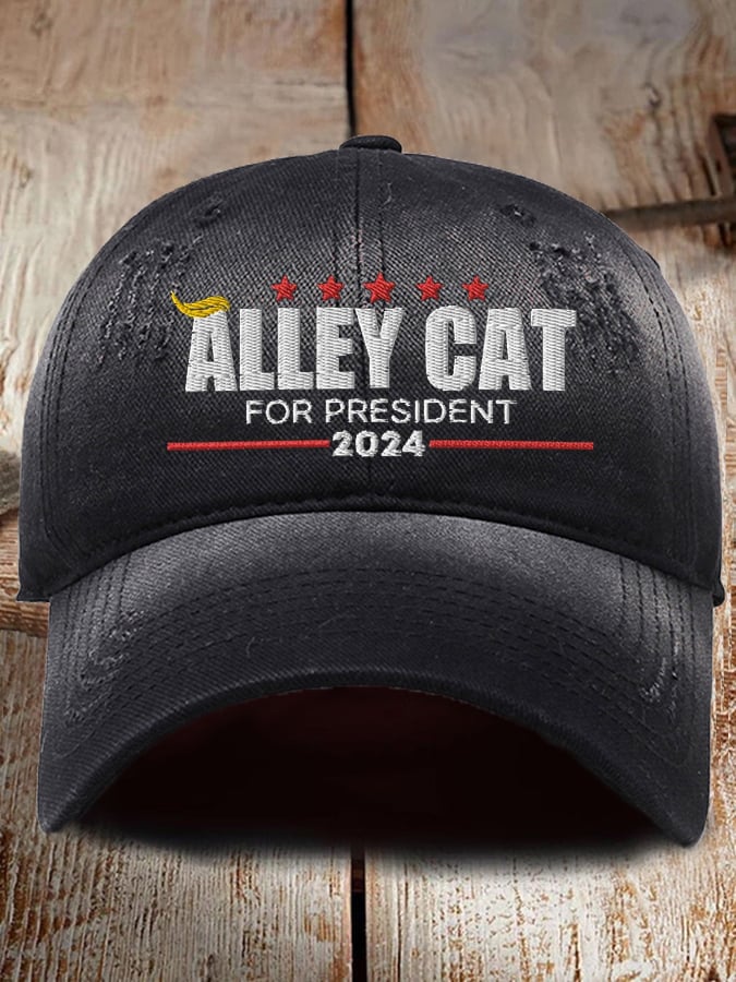 Alley Cat For President Baseball Cap