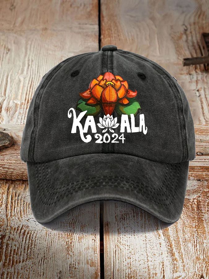 Lotus For Potus2024 Printed Casual Unisex Hat