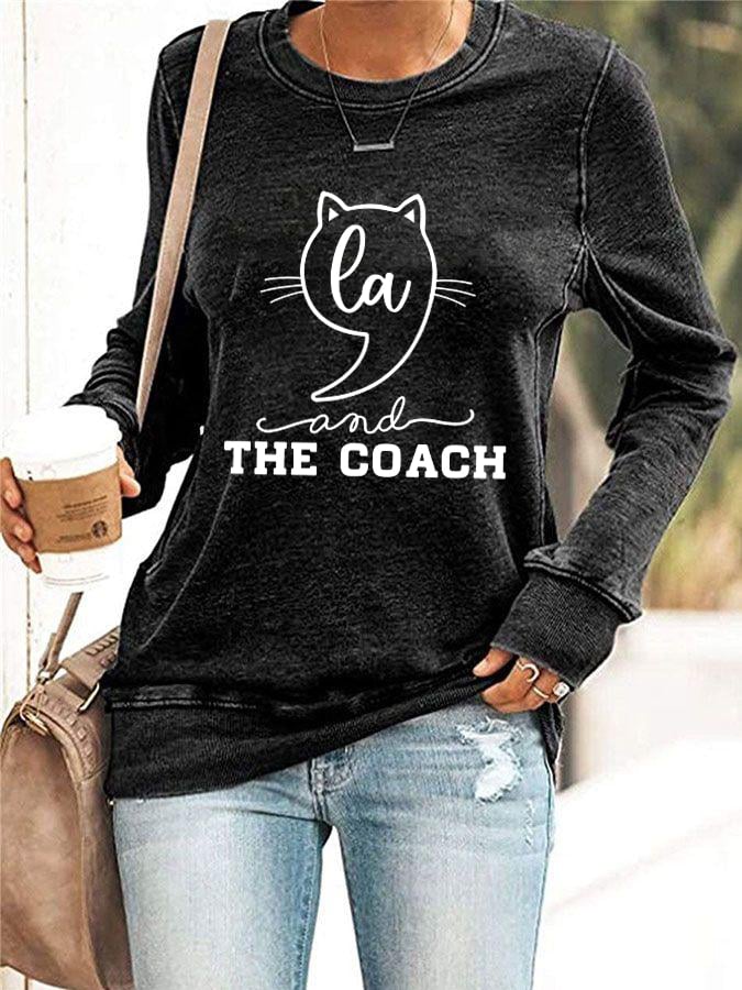 Women's 'La and The Coach' printed sweatshirt