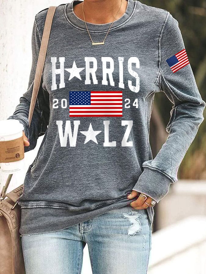 Women's The Prosecutor And The Coach 2024 American Flag Sweatshirt