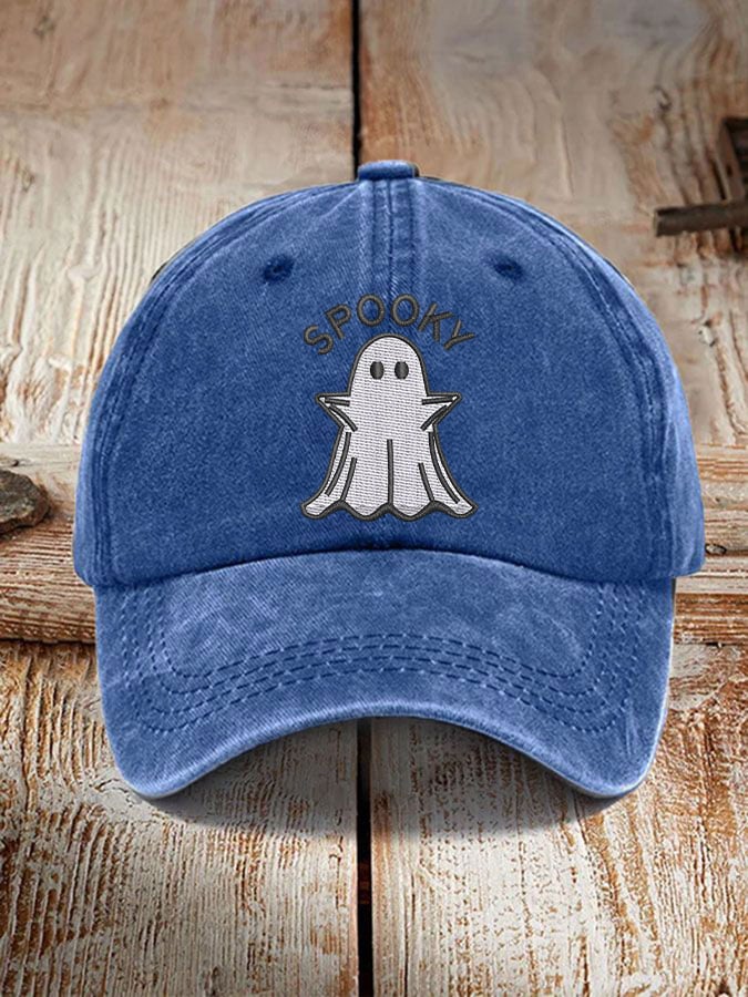 Halloween spooky washed baseball hat