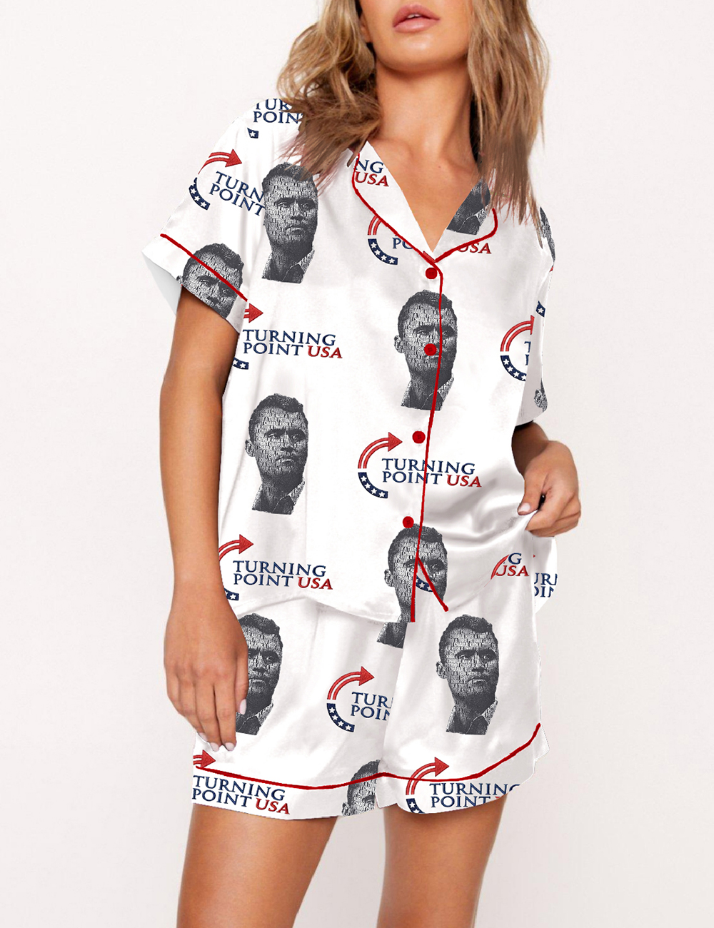 Women's Turning Point USA Freedom Satin Pajama Set