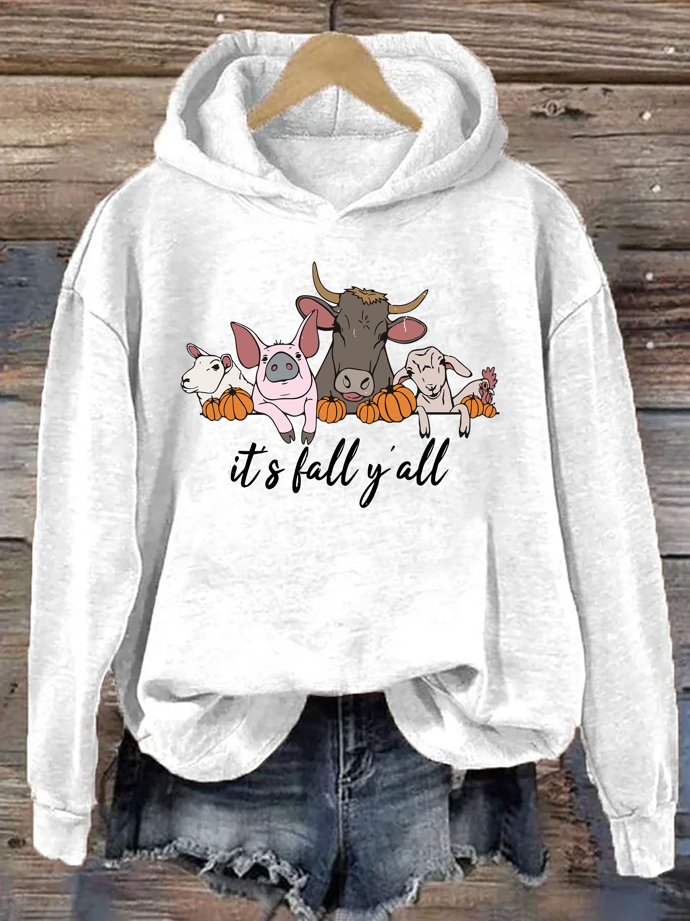 Farm Animals It's Fall Y'all Hoodie