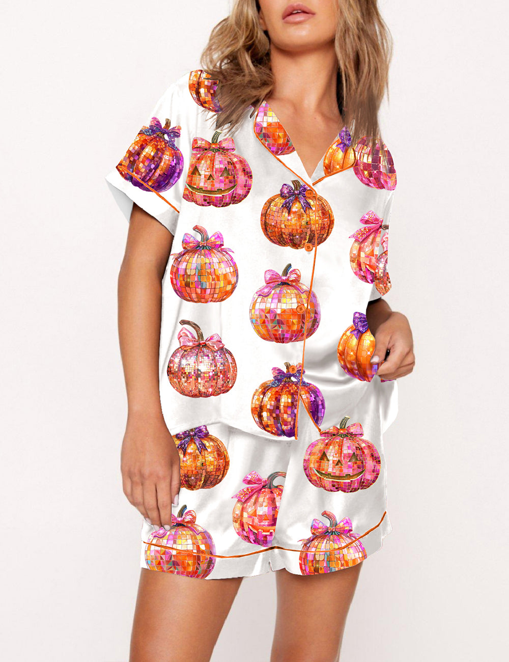 Women's Disco Pumpkin Pajama Set