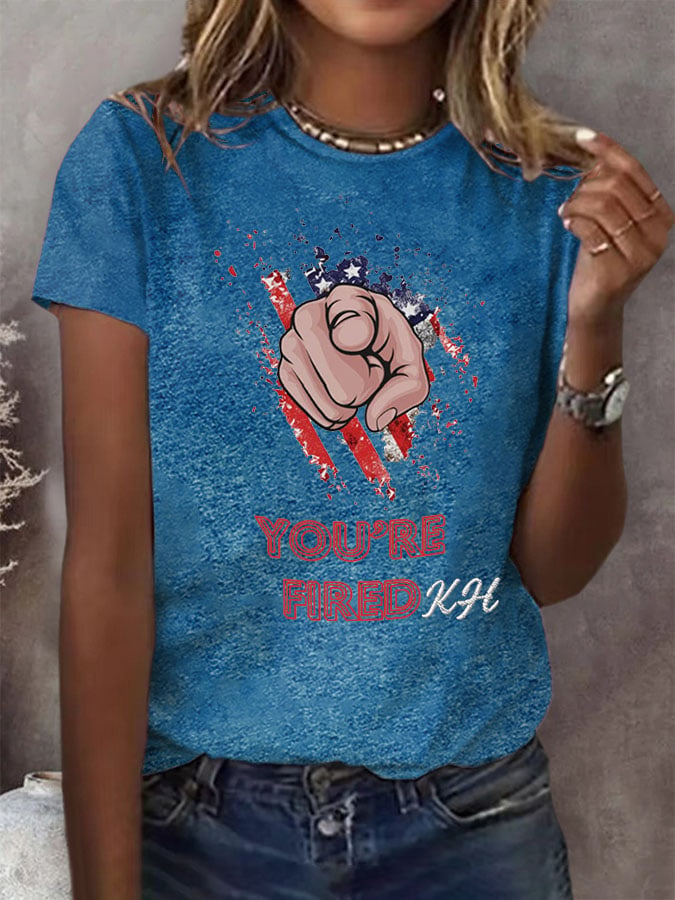 Women'S You're Fired! Printed T-Shirt
