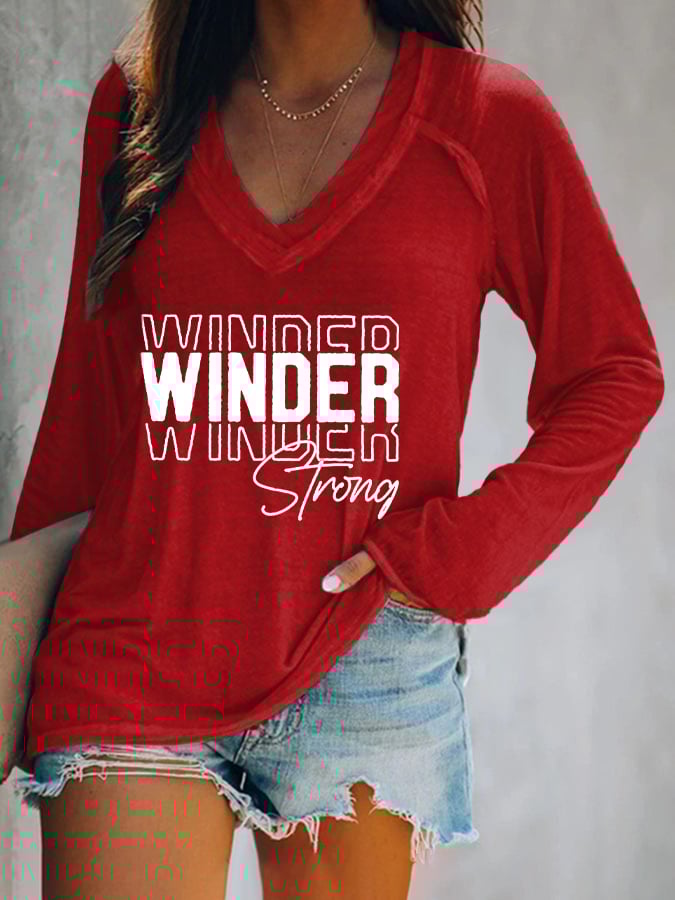 Women's Winder Strong Printed Long Sleeve T-Shirt