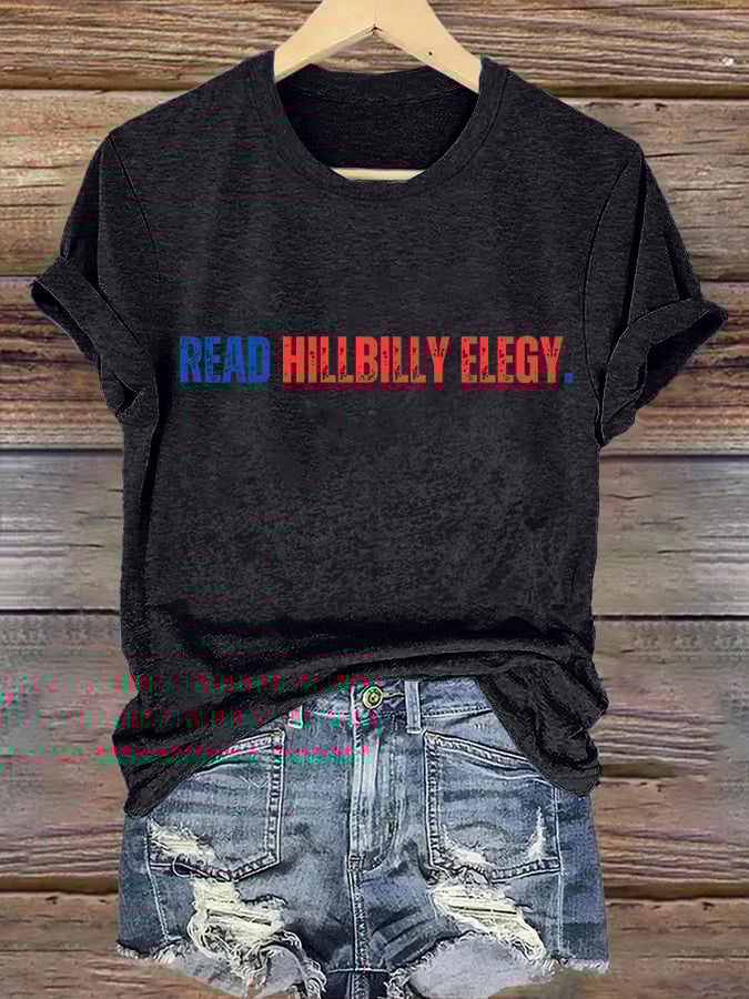 Retro Read Hillbilly Elegy Print T-Shirt