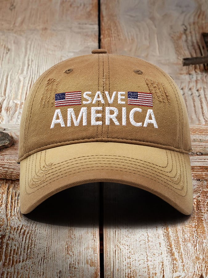 Retro Save America Printed Baseball Cap