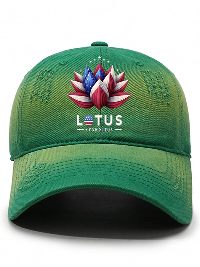 Unisex Lotus For Potus Print Baseball Cap