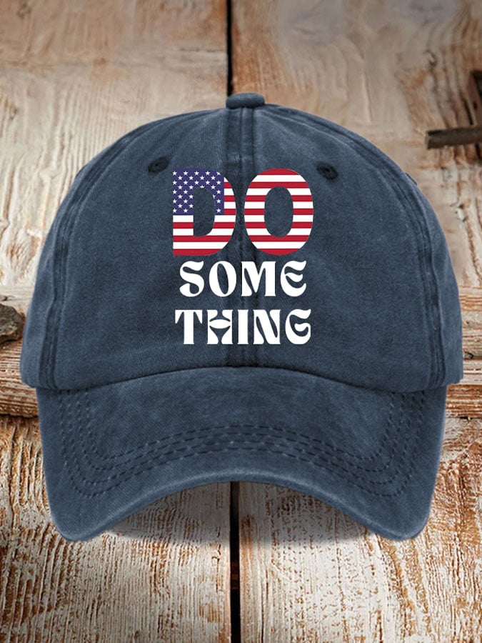 Retro Do Something Printed Baseball Cap