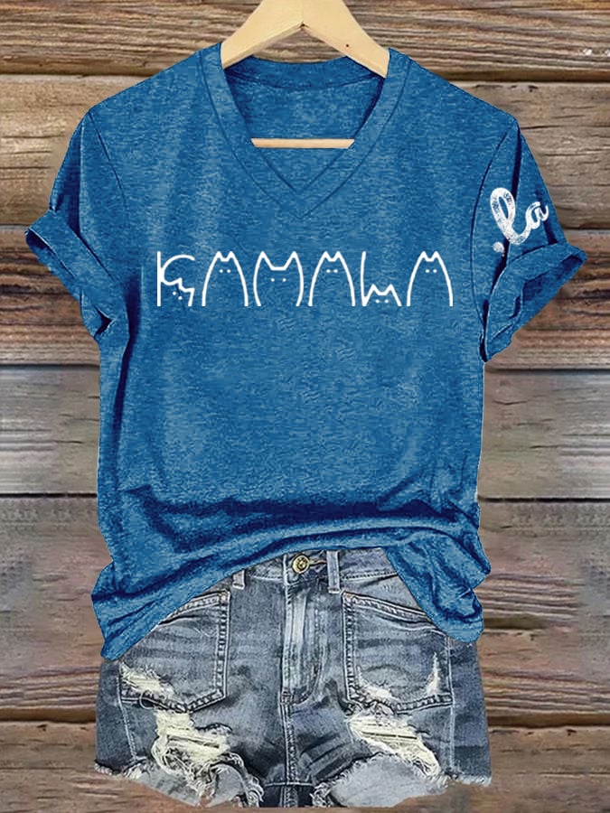 Women's La  kamala Printed Short-Sleeved T-Shirt
