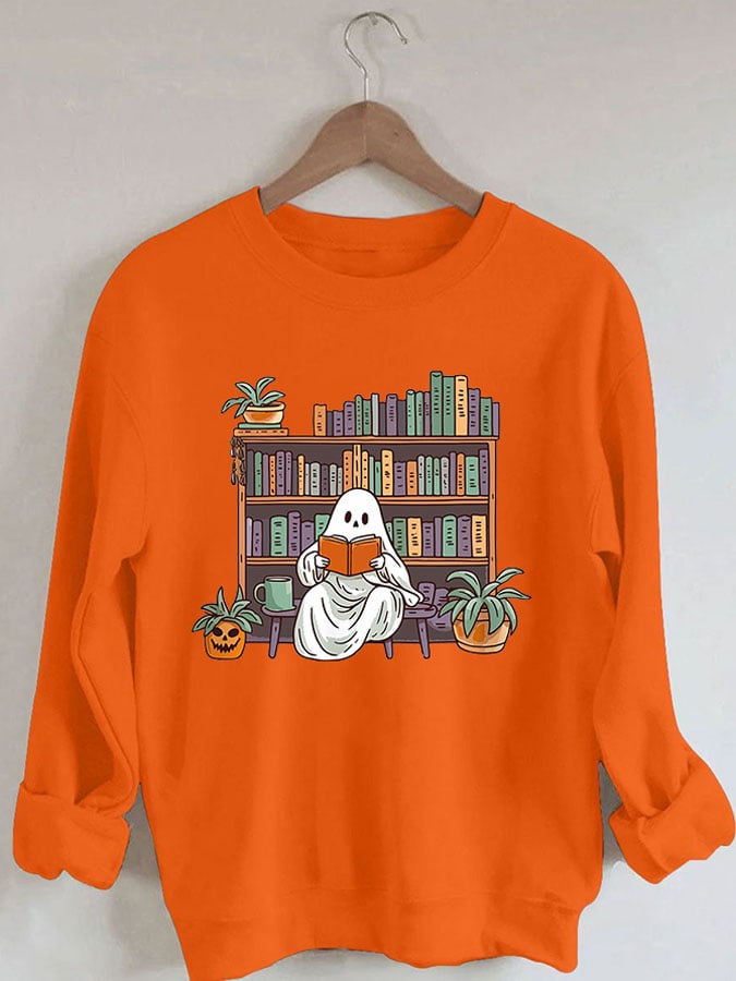 Women's Bookish Ghost Print Sweatshirt