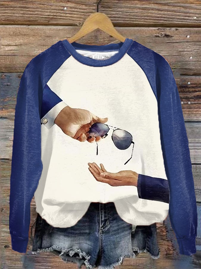 Women's J&H Sunglass&Hands Printed Sweatshirt
