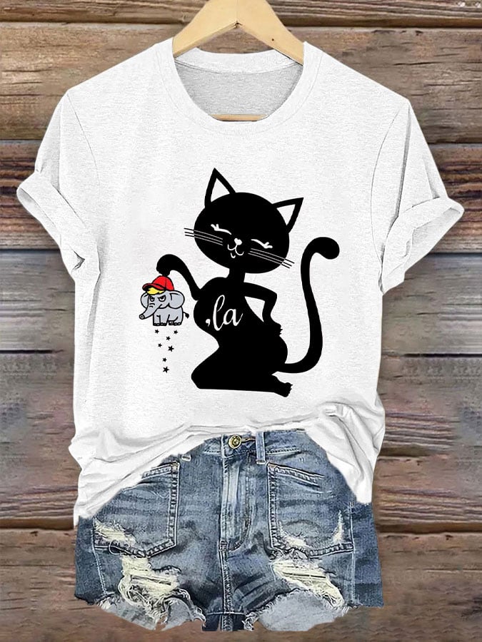 Women's Childless Cat Lady Print T-Shirt