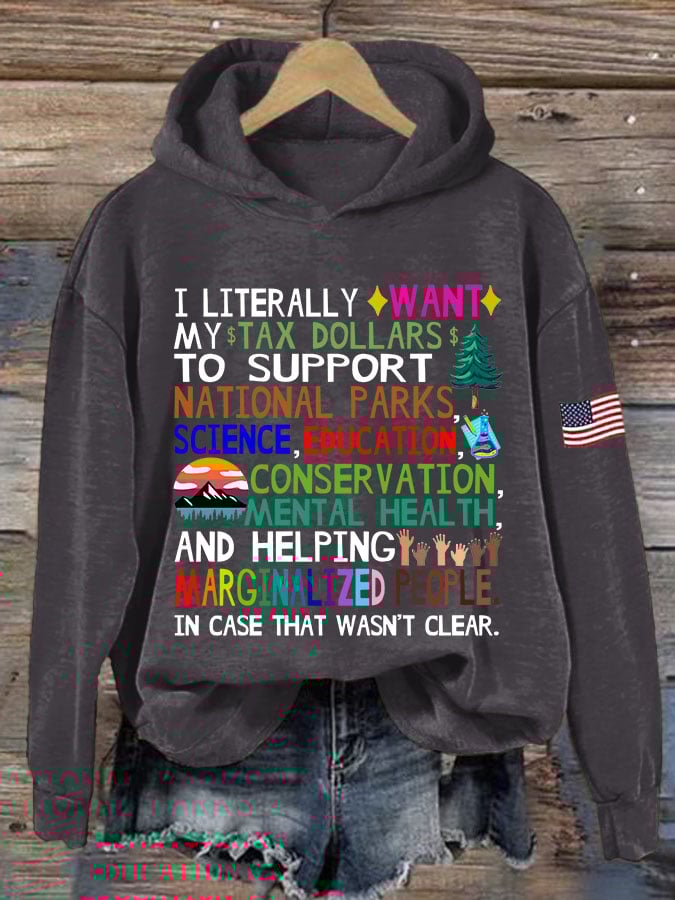 Women's Support National Parks Printed Hoodie