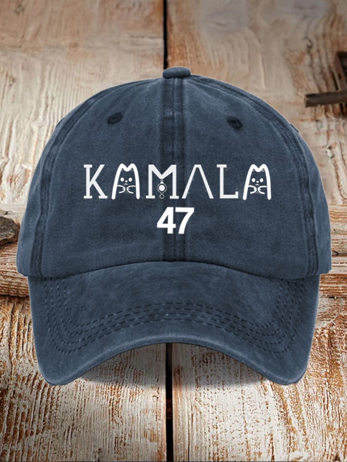 Female kamala general election general washed and distressed hat