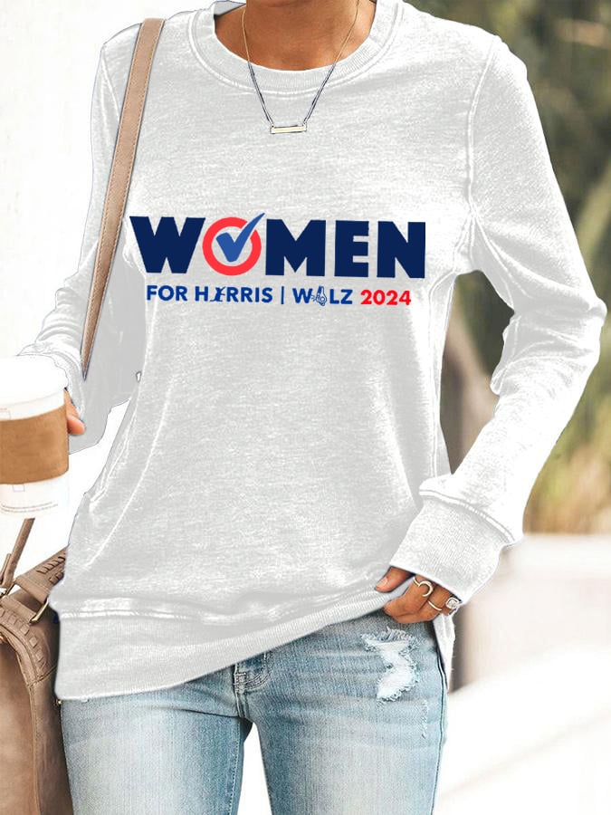 Women's woman for 2024 printed sweatshirt