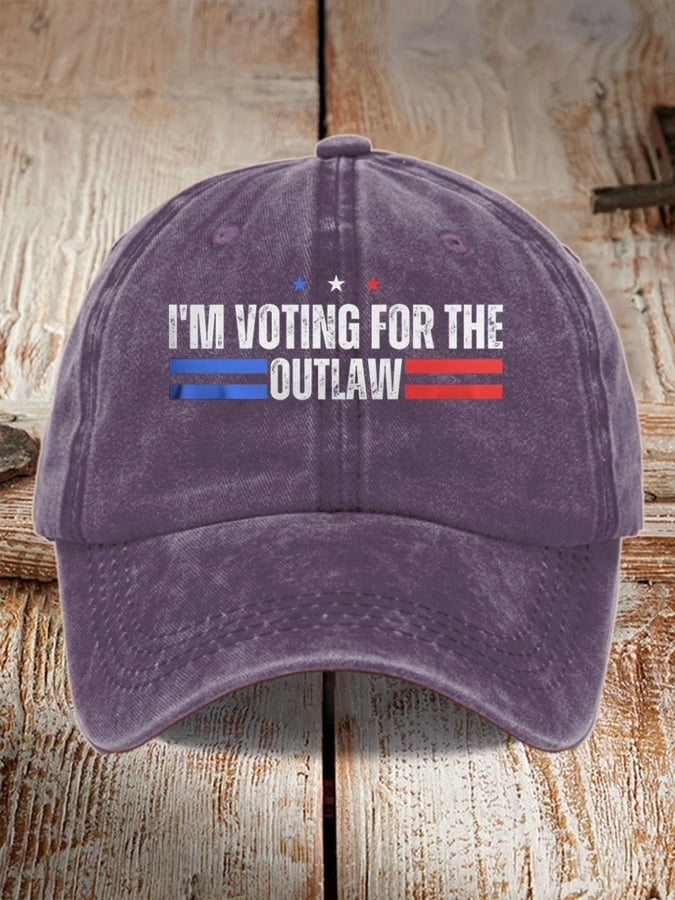 Unisex I'm Voting for the Outlaw Print Baseball Cap