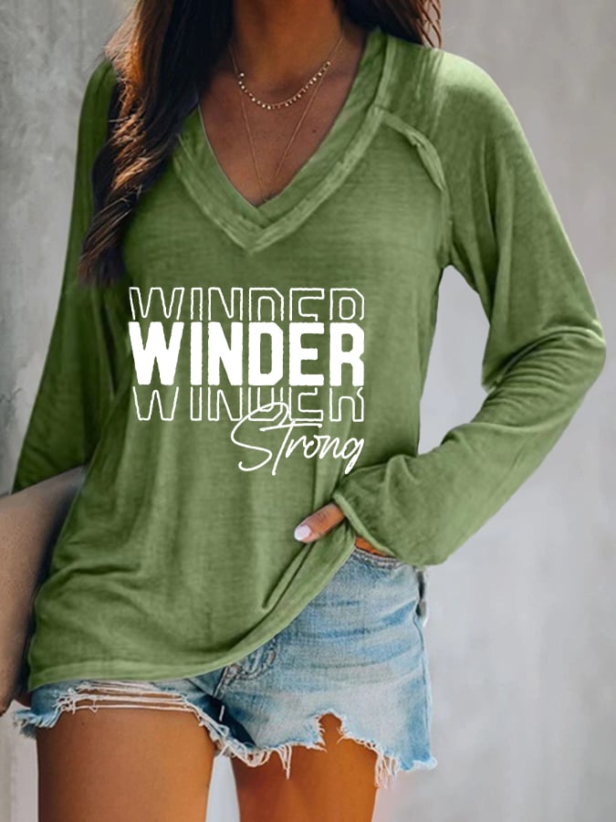 Women's Winder Strong Printed Long Sleeve T-Shirt