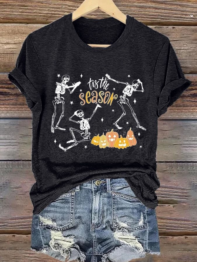 Women's Halloween Printed Casual T-Shirt