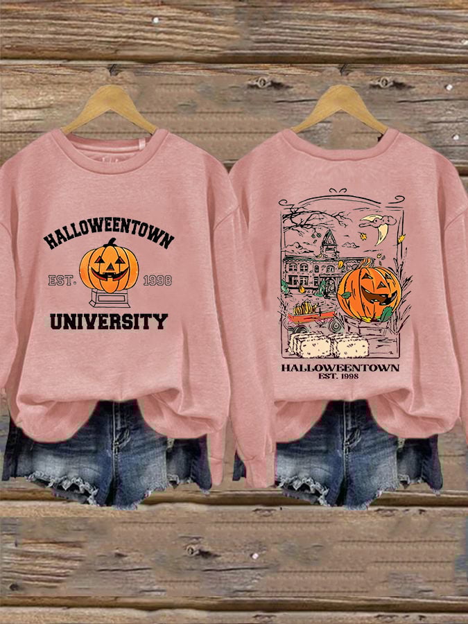 Women's Halloween Town Est 1998 Printed Sweatshirt