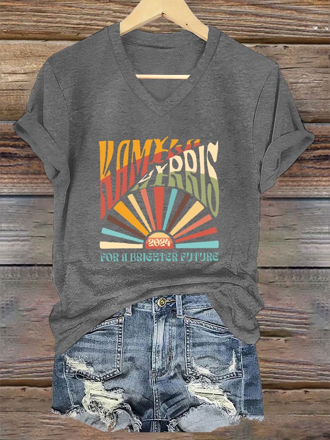 Women's For A Brighter Future Rainbow Print T-shirt