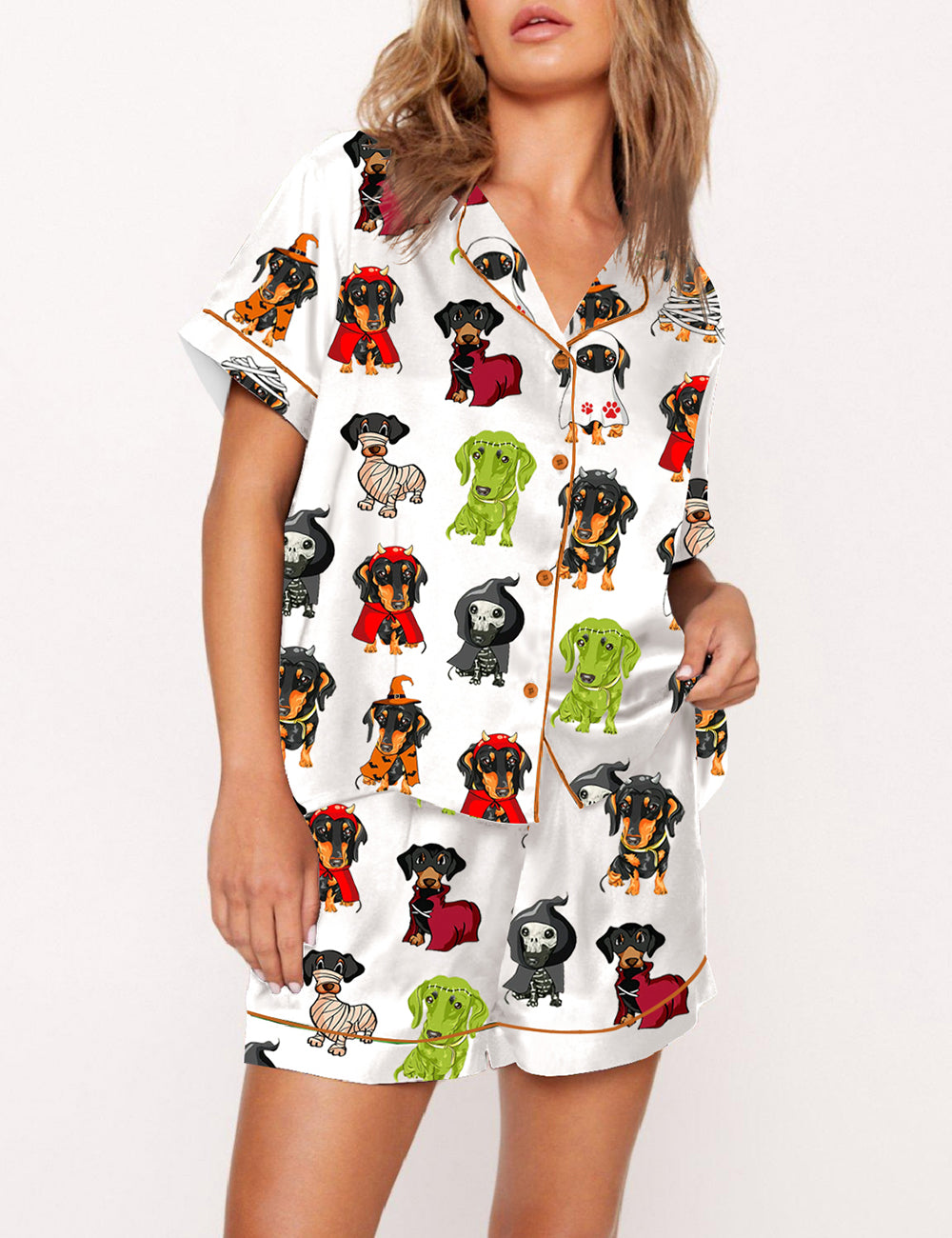 Women's Cute Dog Print Pajama Set